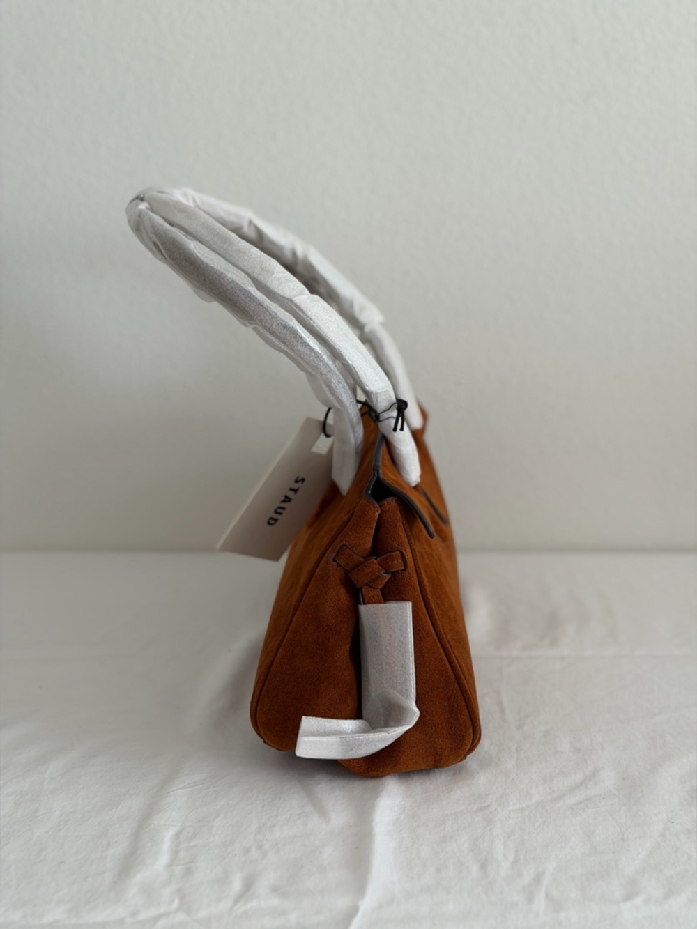 Staud Maude Shoulder Bag in Tabac Suede - Picture 8 of 10